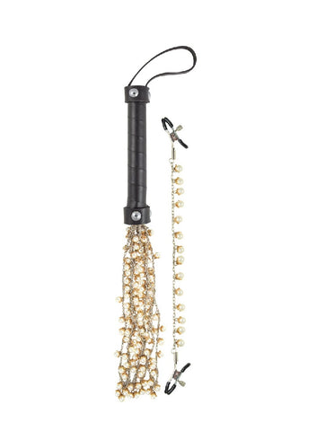 LUV PEARL DELIGHT WHIP & NIPPLE CLAMPS